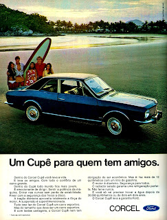 propaganda Ford Corcel Cupê - 1970; história anos 70; propaganda década de 70; Brazilian advertising cars in the 70s; reclame anos 70; Oswaldo Hernandez;