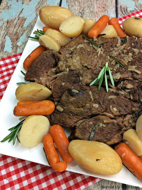 Slow Cooker Roast Beef recipe from Served Up With Love