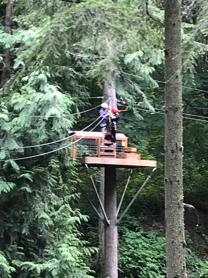 Vacation Rick Zip Lining On Camano Island North Of Seattle With Canopy
