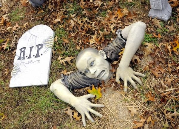 Halloween party decoration in the garden