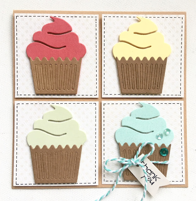 Cupcake Cards and Ideas by Angela Tombari for BoBunny DT using BoBunny Dies