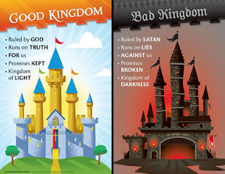 two kingdoms, good kingdom, bad kingdom, good and bad, satan and God