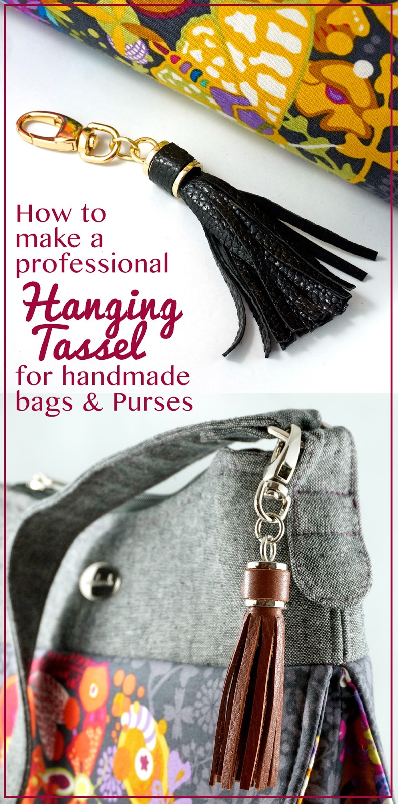 Emmaline Bags Sewing Patterns and Purse Supplies How to Make a Tassel