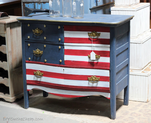 Patriotic Painted Dresser