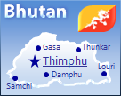 Simple map of Bhutan