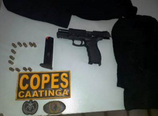  COPES/Caatinga do 9º BPM apreende arma de fogo em Inhapi 