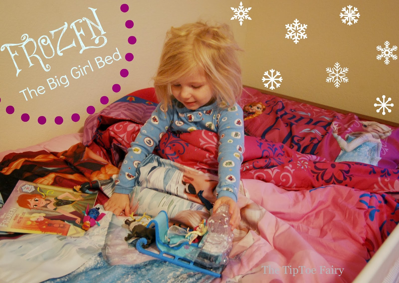 Moving to a Big Girl Bed with Disney's FROZEN the movie The TipToe Fairy