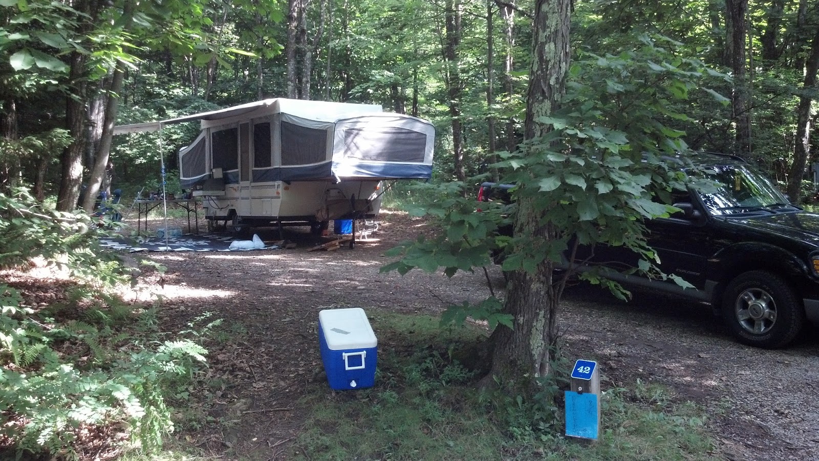 Camping in the South Grayson Highlands SP, VA 2013