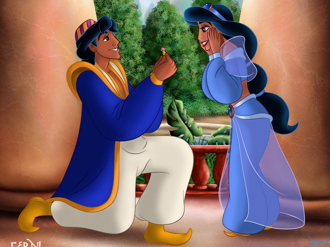 LoveThe Sweetest Thing Jasmine and Aladdin proposal and wedding