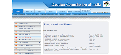 VOTER REGISTRATION FORM BY ELECTION COMMISSION OF INDIA,ONLINE VOTER ...