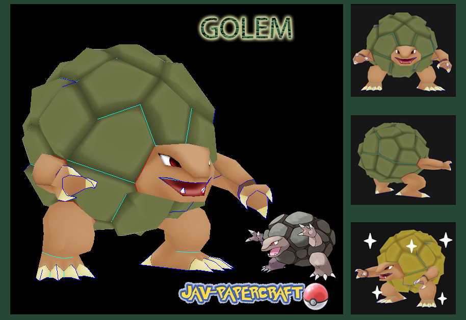 Pokemon Golem Paper Model