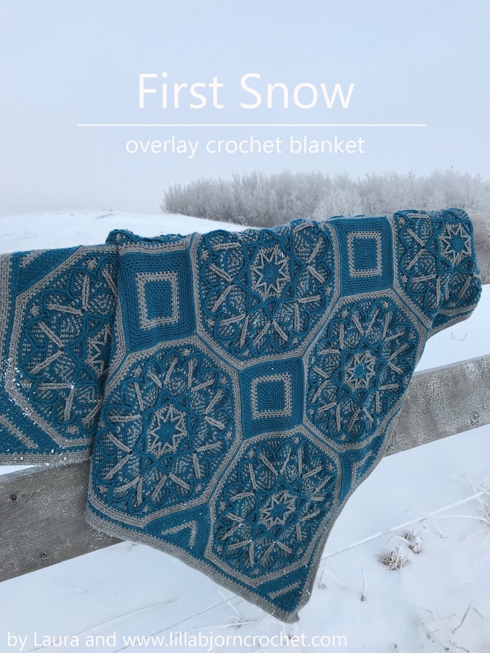 First Snow overlay crochet blanket - pattern on www.lillabjorncrochet.com