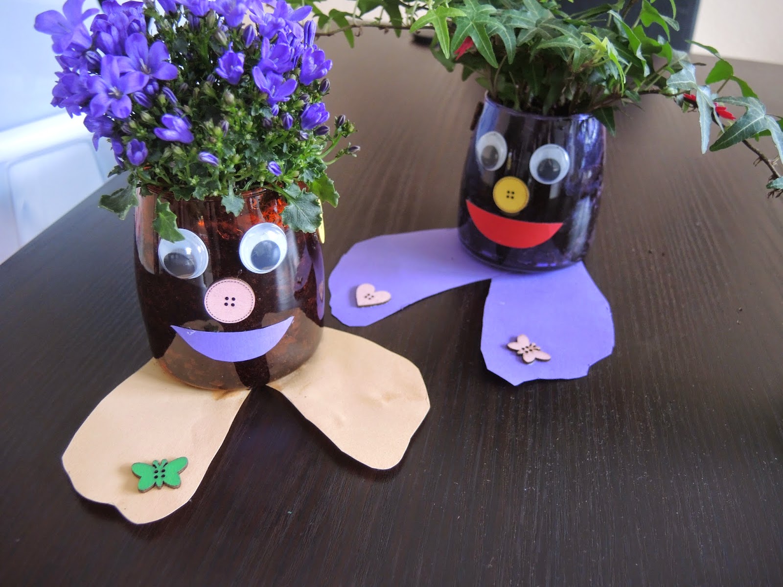 Unser 3MädelHaus Basteltipp Kinderleichte Blumentöpfe