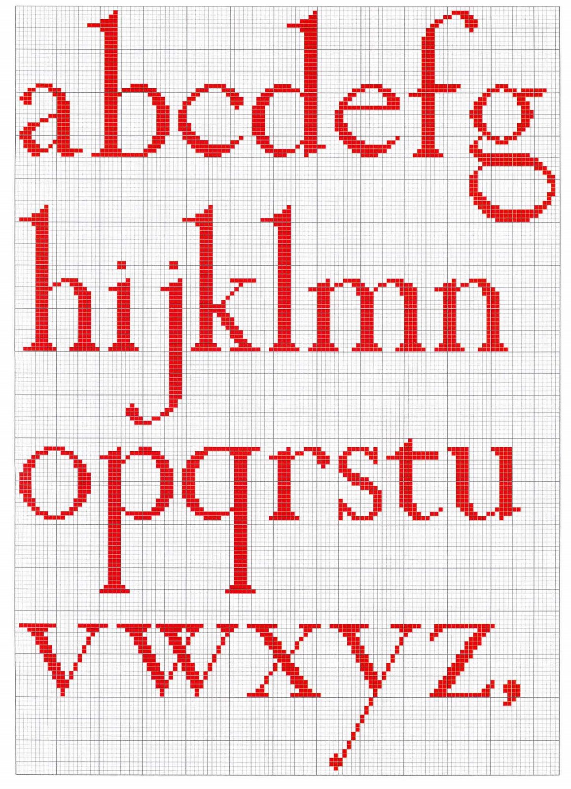 Large Cross Stitch Alphabet Free Printable