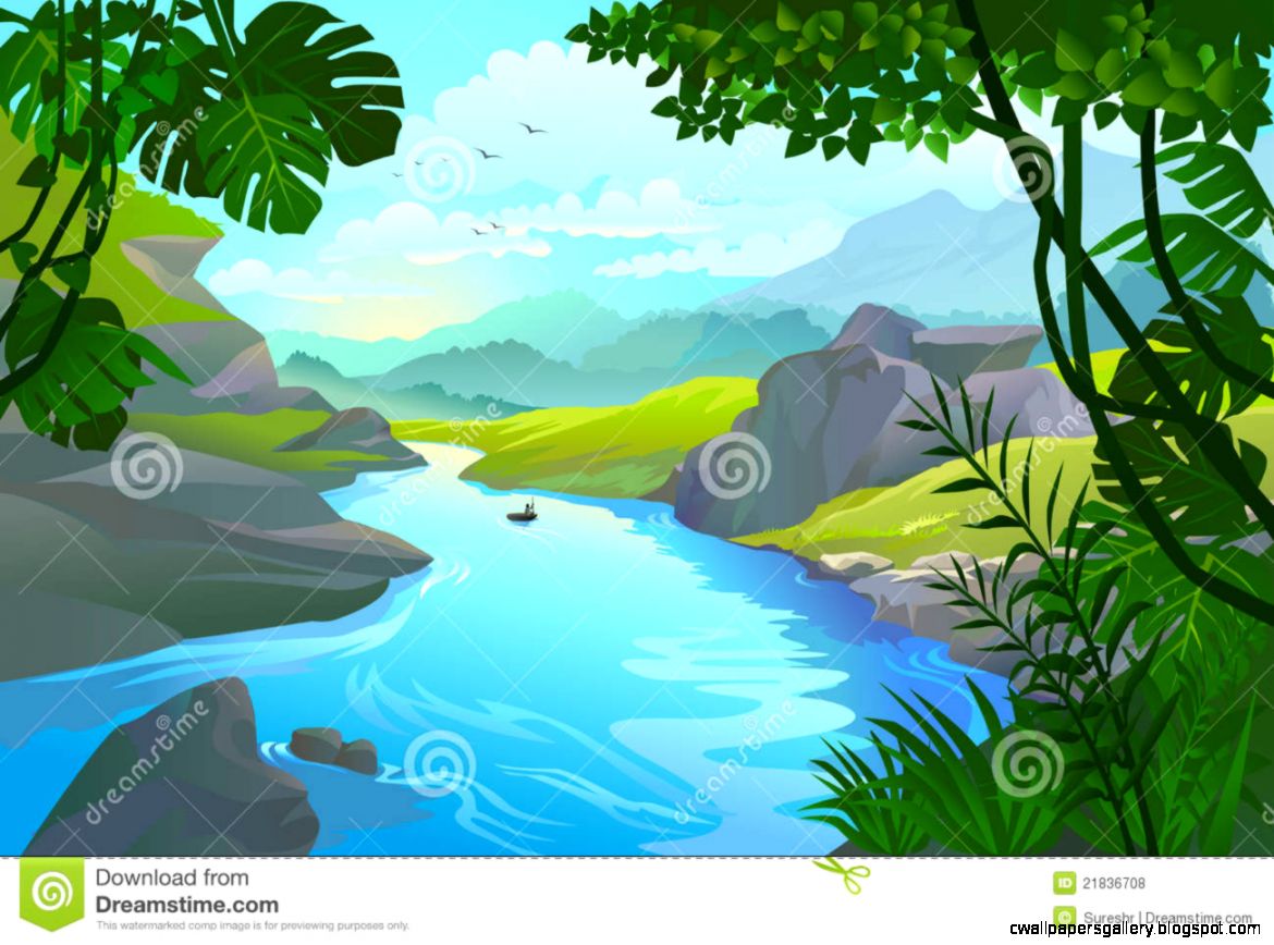 Flowing River Clipart Wallpapers Gallery