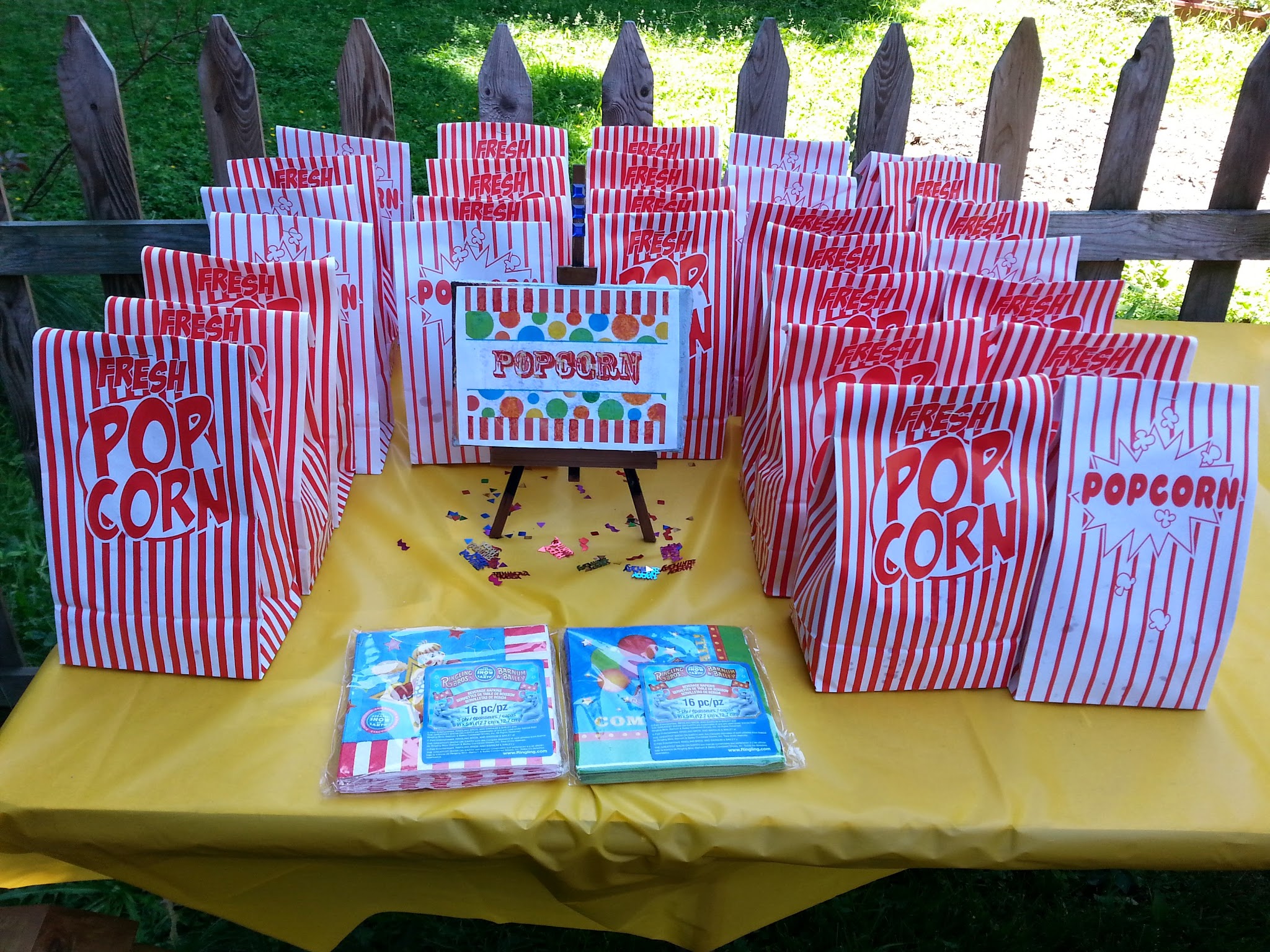 Circus Themed birthday Party bags
