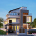 Luxury contemporary style 3 storied Kerala home design