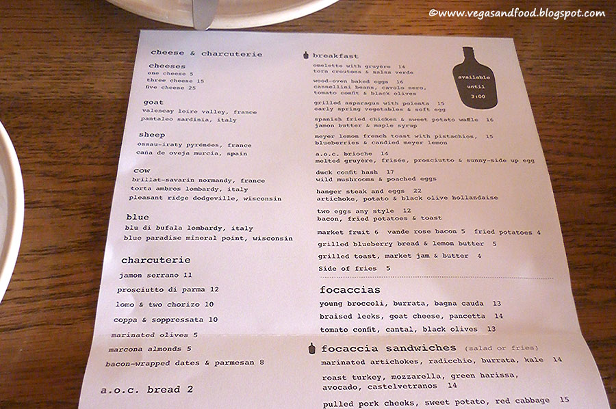 AOC Beverly Hills Vegas and Food