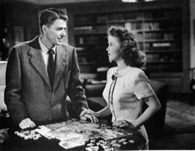 Shirley Temple with Ronald Reagan in That Hagen Girl, 1948