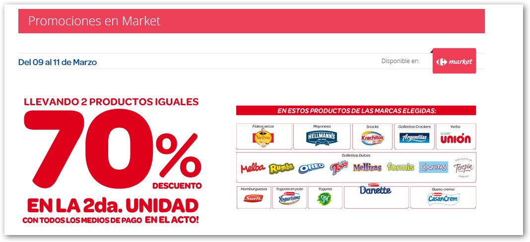 Ofertas y Promos Argentina: Oferta Carrefour MARKET fin de semana
