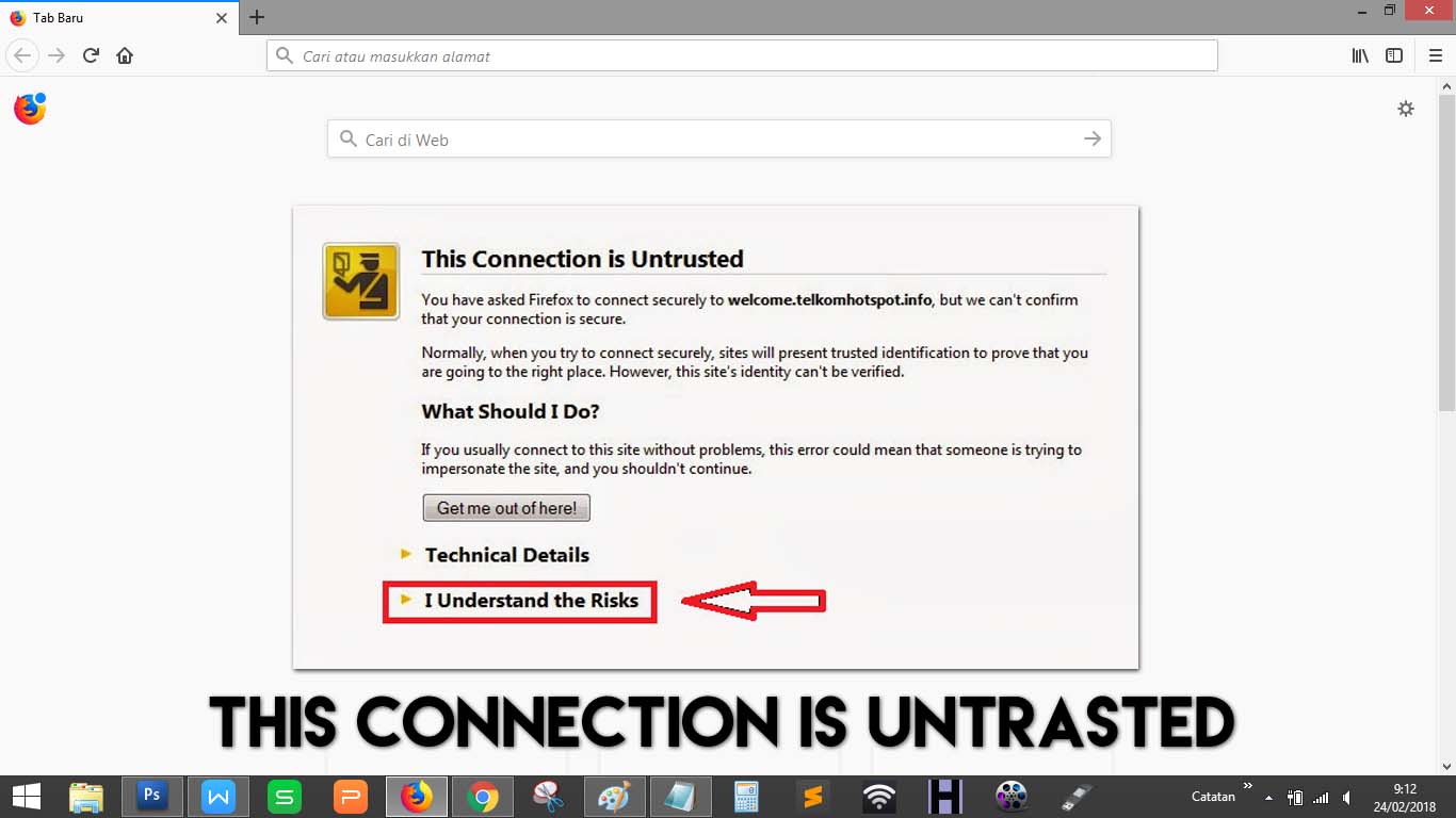 Cara Mengatasi This Connection Is Untrusted di Mozilla Firefox Laptop 