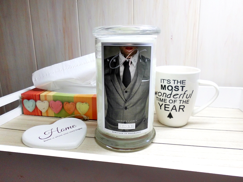 Czarnulkaablog Świeca Kringle Candle Grey