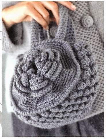 Bolso tejido al crochet - con esquema