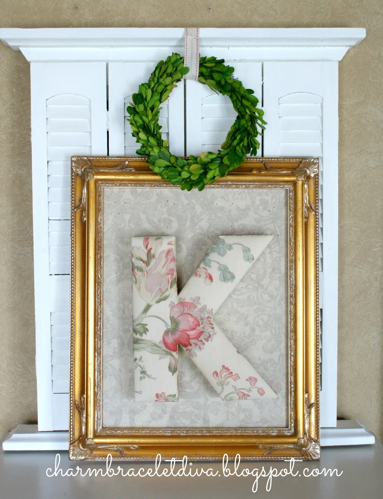Our Hopeful Home Anthropologie Floral Monogram 3D Wall Art