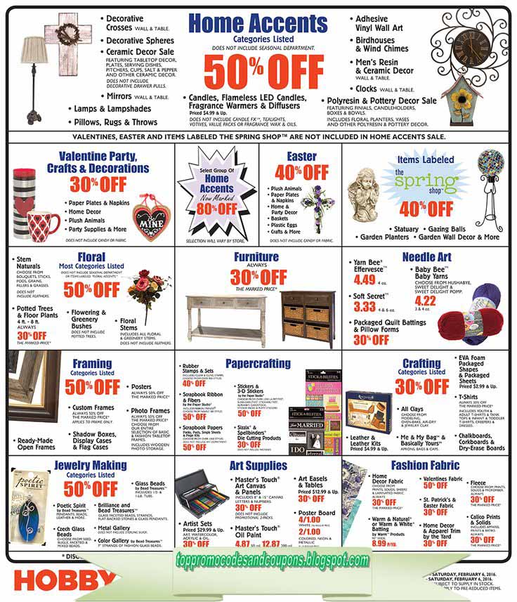 Free Promo Codes and Coupons 2021 Hobby Lobby Coupon