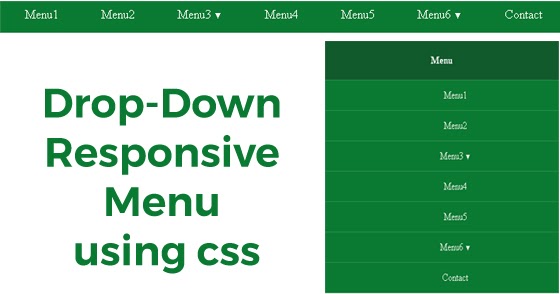 Responsive Dropdown Menu using only css