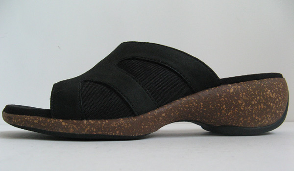 MERRELL SUNDIAL BLACK LEATHER WOMENS SANDALS SIZE 8