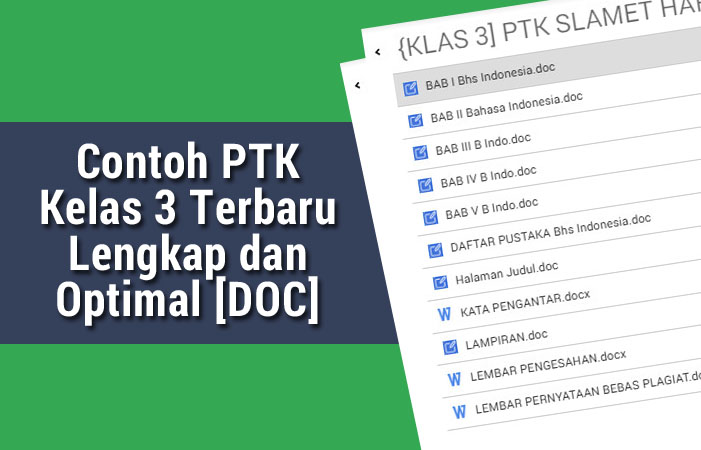 Contoh Ptk Kelas 3 Terbaru Lengkap Dan Optimal Doc Operator Sekolah