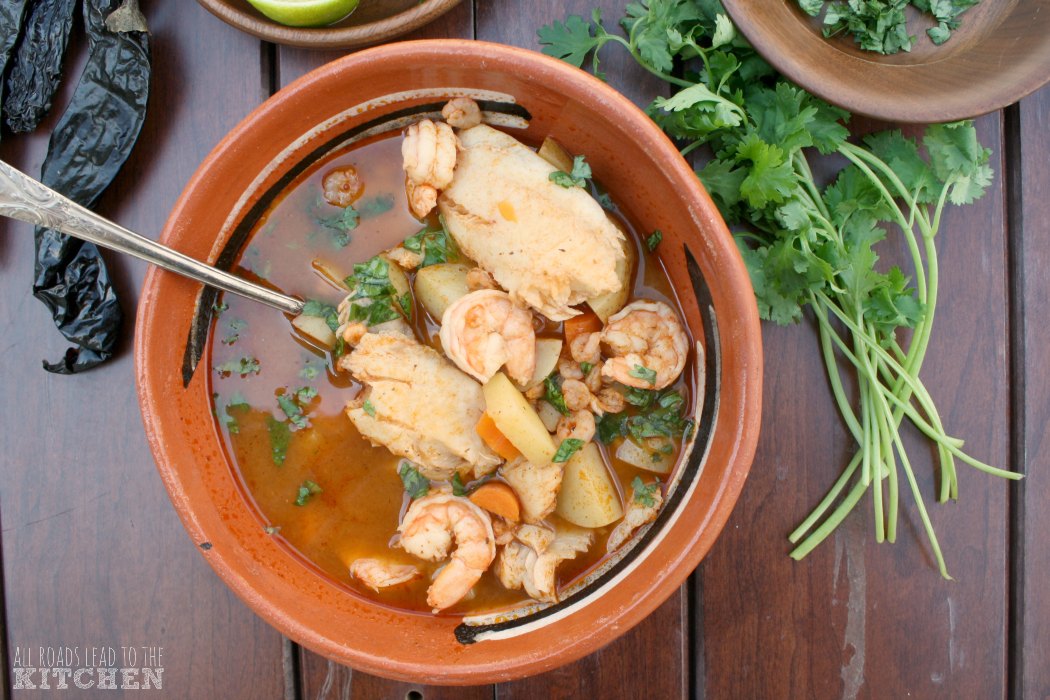 Caldo de Camaron y Pescado (Brothy Shrimp and Fish Soup)