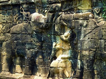 The Elephant terrace in Angkor Thom