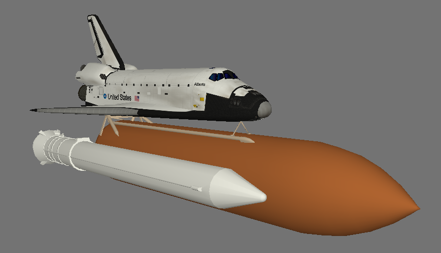 Desktopsimmer's 3D Models: Space Shuttle External Tank and Solid Rocket