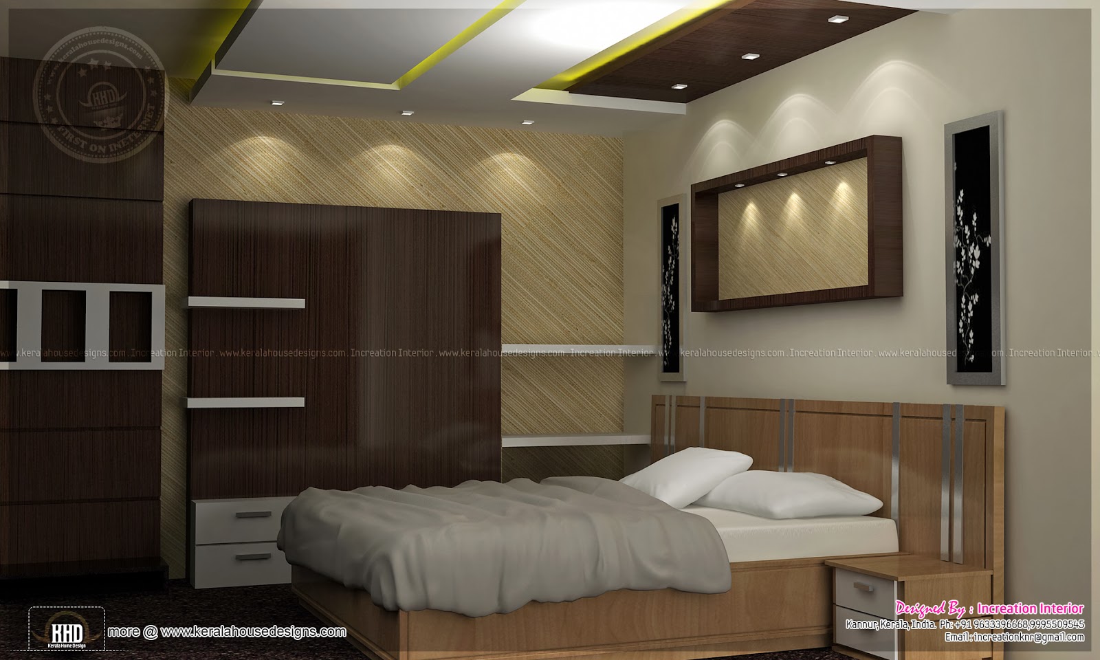 Bedroom interior designs Kerala  home design and floor plans