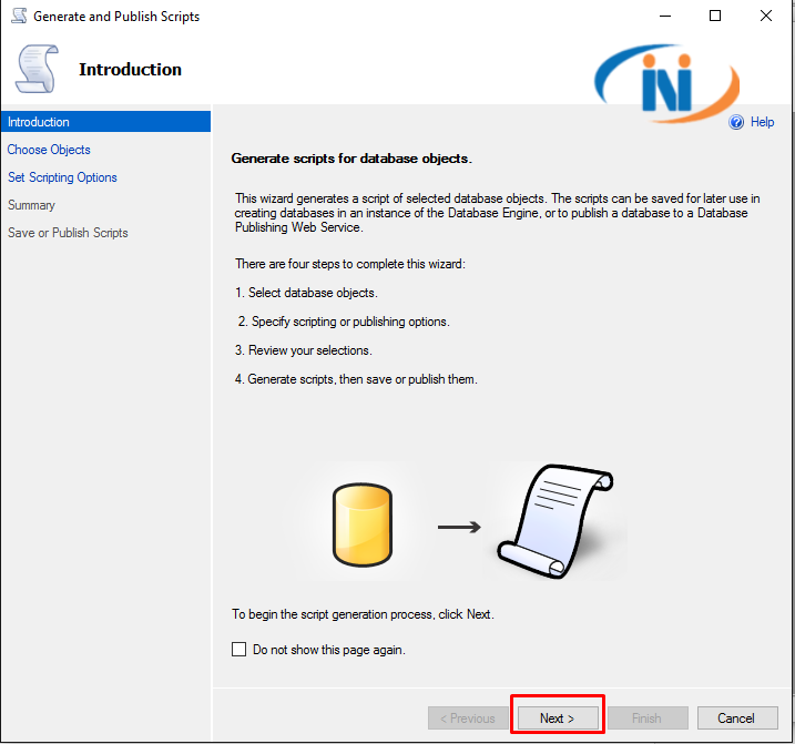 How to generate script in sql server 2014 with data generate script in