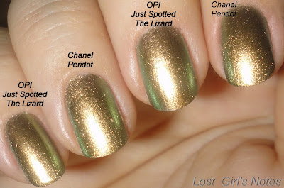 chanel peridot dupe opi just spotted the lizard comparison
