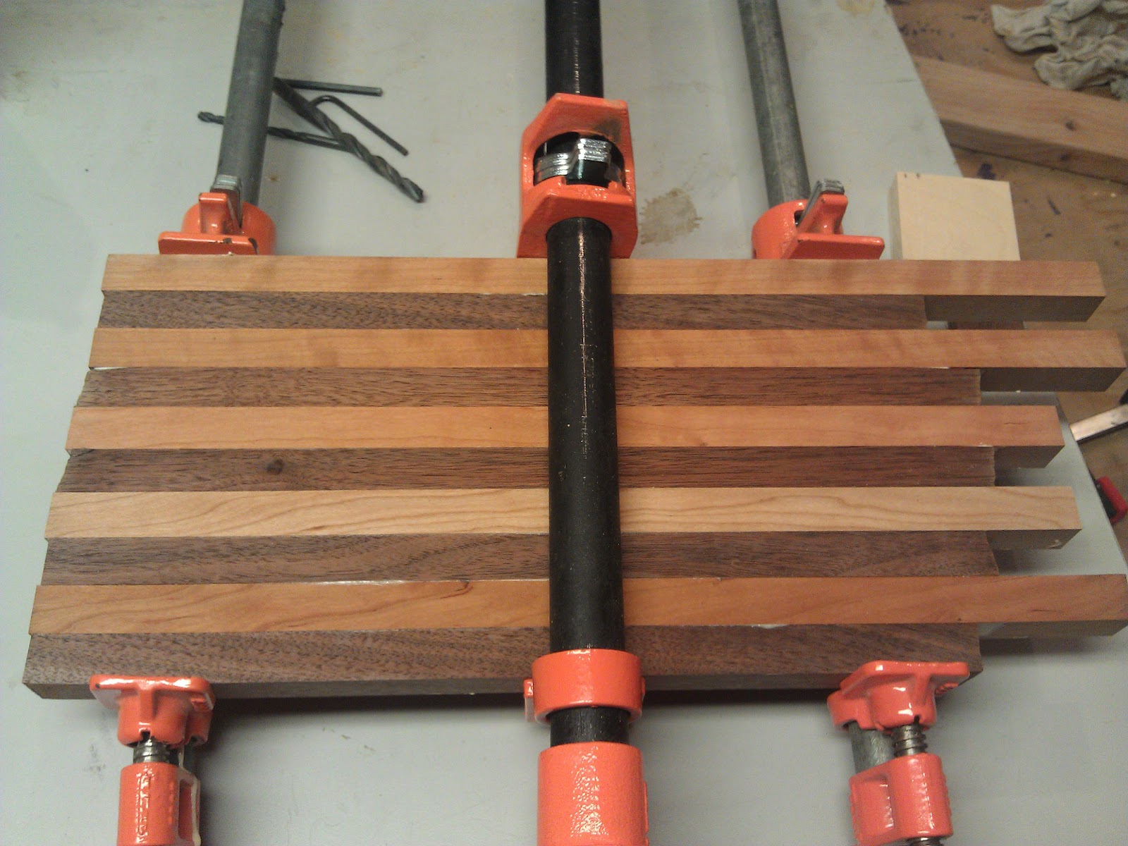 Wood Chuck's First Cutting Board Glued Up