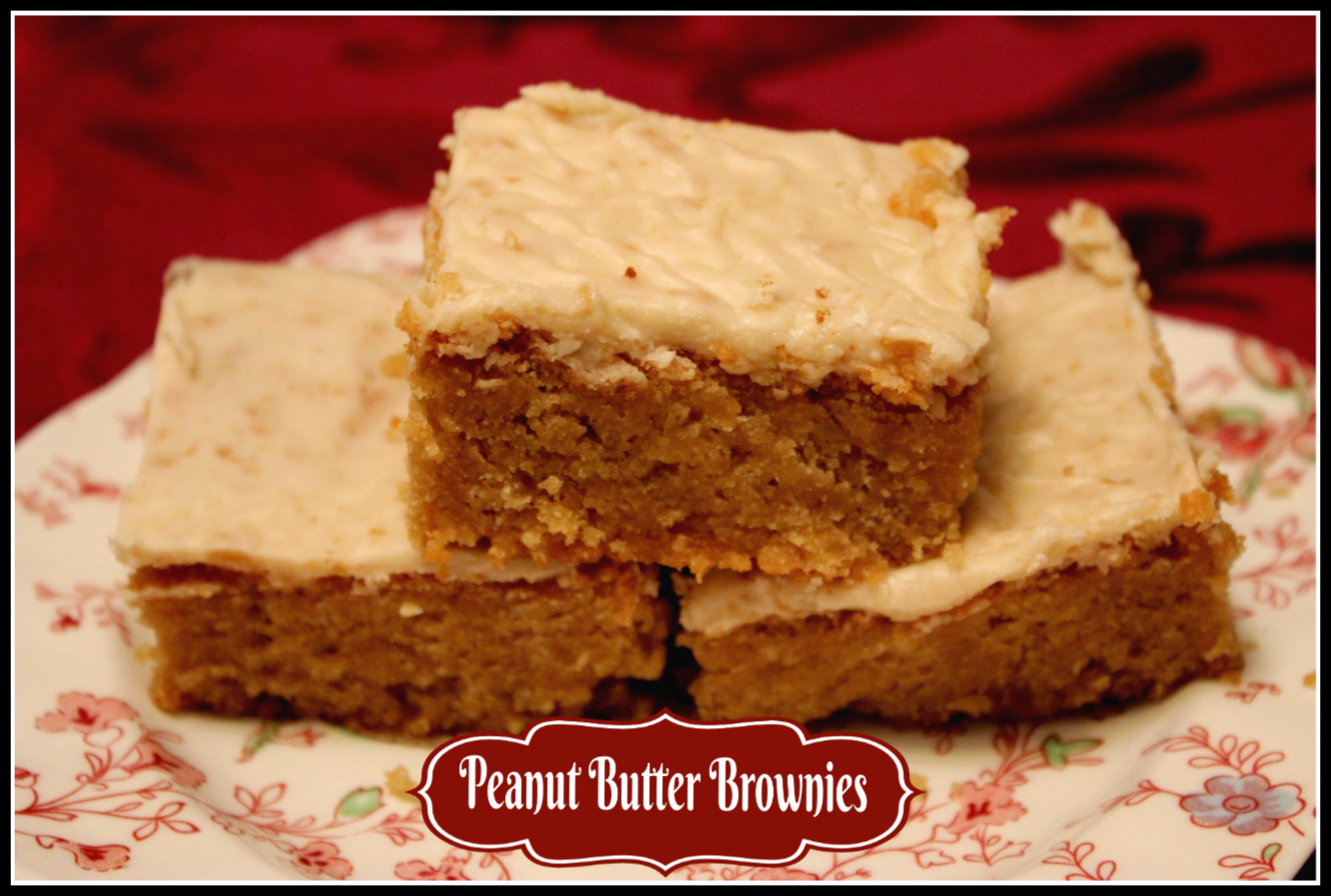 Sweet Tea and Cornbread Peanut Butter Brownies!!!