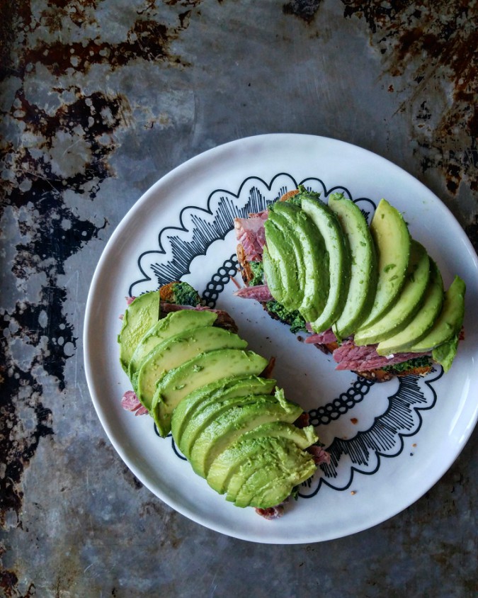 Mango & Tomato Dinosaur Kale & Ricotta Spread With Chickpeas & Tomatoes