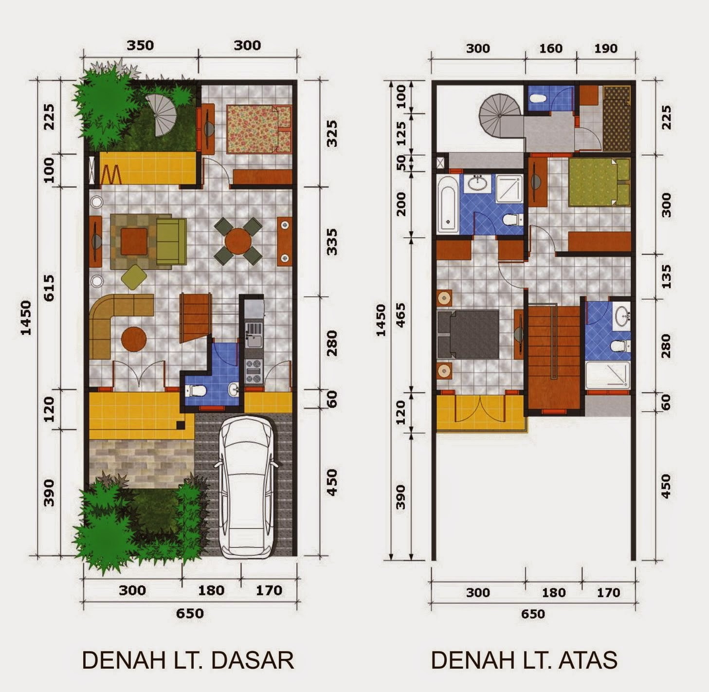 Ide Denah  Rumah Dan Gambar Jadi Gambar Rumah Lamsel com