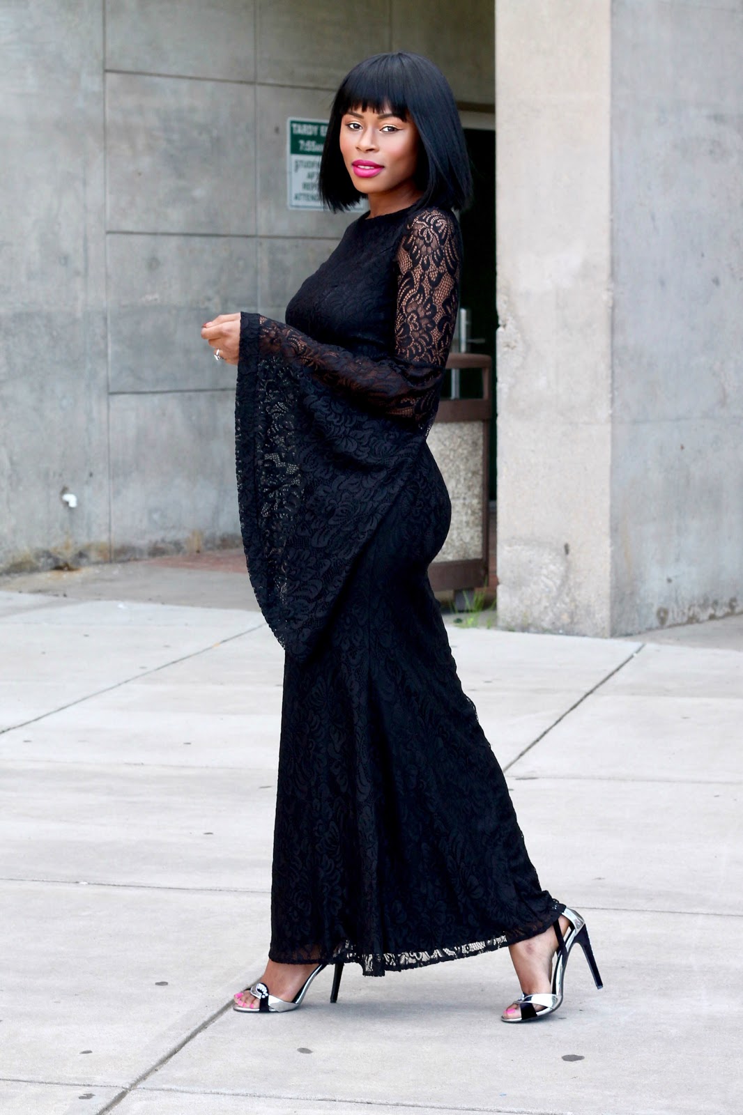 Oversized Sleeve Lace Dress TOMGFASHION