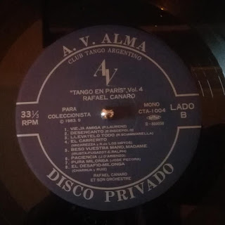 LP CTA-1004, Rafael Canaro, Tango en Paris, Volume 4, Vinyl-Collection, DJ Stefan OK (B-Side)