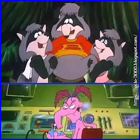 Dibujos animados de los años 80. Los Mapaches: Bert, Ralph y Melissa. Caricaturas.