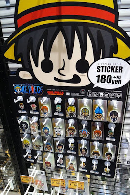 One Piece stickers at One Piece Mugiwara Store Tokyo Tower