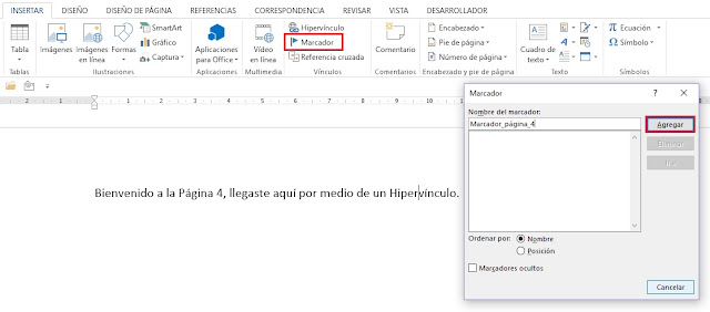 Como usar marcadores en Microsoft Word