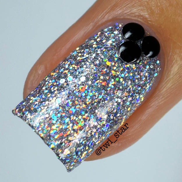 Different Dimension Big Bang polish swatch silver holo glitter