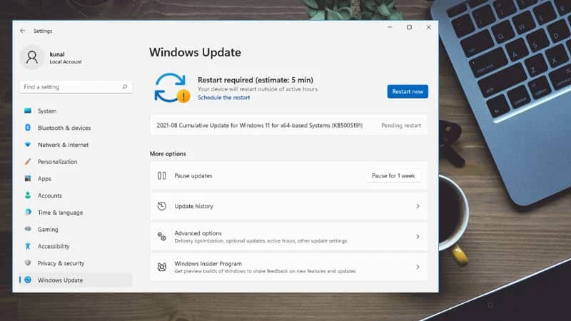 Windows 11 Build 22000.168 (KB5005191) comes with new widget