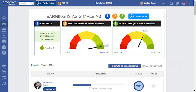 كيفية التسجيل والربح من موقع التواصل الإجتماعى empowr شبيه الفيس بوك